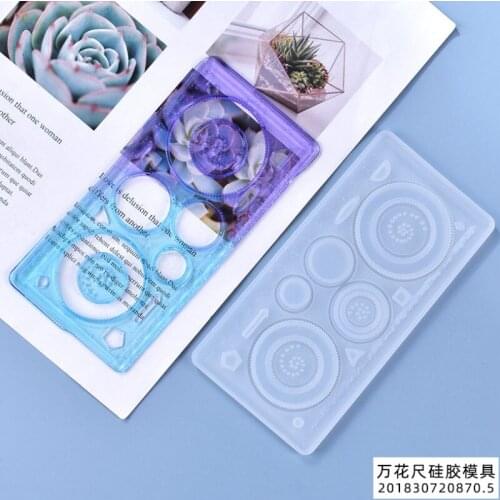 Crystal Epoxy Resin Silicone Mold Self-made DIY Personalized Universal Ruler Student Supplies Silicone Mold