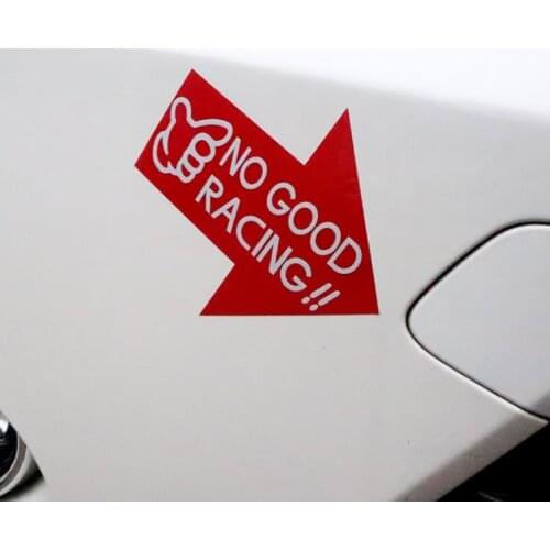 Red No Good Racing Japan Car Sticker OSAKA JDM Drift Arrow Shape Decals Bumpers Car styling for Truck Vans Biker