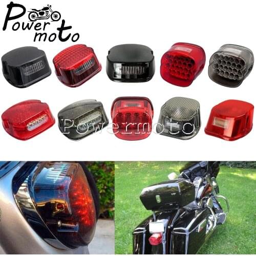 Motorcycle LED Tail Brake Running Stop License Plate Light Taillight for Harley Sportster Softail Fat Bob Street Glide Road King