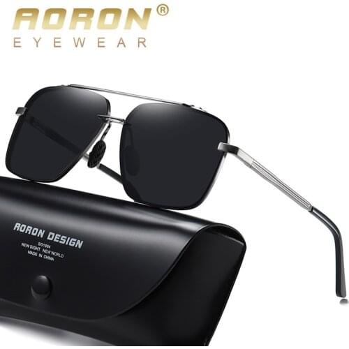 Men polarized sunglasses Driving Night Vision Glasses Square Sunglasses Male Female Metal Frame Eyewear UV400