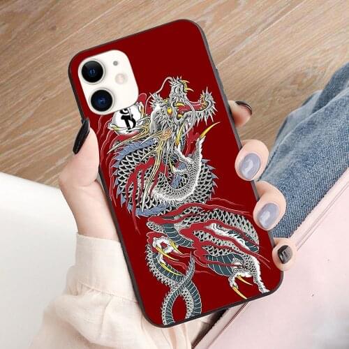 Yakuza Dragon Tattoo soft TPU border phone case for iphone 11PRO MAX 11 X XS XR XSMAX 6 plus 7 7plus 8 8plus cover