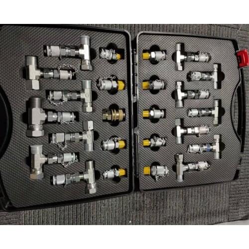 Hydraulic Pressure Gauge Set Diagnostic Test Kits Pressure Tee Joint Box Diagnostic Tool Adapter