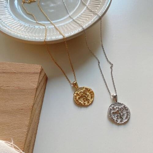 1pc Rome 100% Authentic 925 Sterling silver Handmade Lion Coin choker Necklace Pendant Animal TLX742