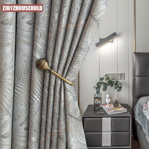 High-end Luxury Light Luxury Atmospheric Curtains for Bedroom Floor-to-ceiling Window Blackout Curtains Customization
