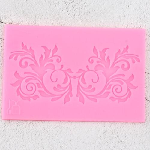 Leaves Vine Border Silicone Lace Molds Scroll Relief Cupcake Topper Fondant Cake Decorating Tools Candy Chocolate Gumpaste Mould