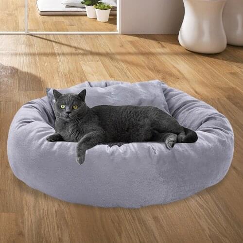 Foldable Cat Beds Kennel Soft Plush PP Cotton Pet Dog Nest Winter Warmer Sleeping Resting Cushion Mat Portable Puppy Kitten Supp
