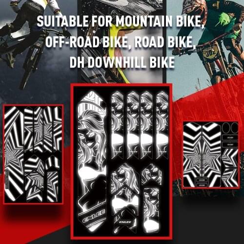 Mountain Bike Luminous Frame Protection Stickers Wear-Resistant Anti-Skid Waterproof Protector Scooter Reflective sticker