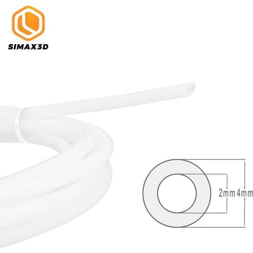 SIMAX3D 1M PTFE Tube Teflonto PiPe ID 2 OD 4mm to J-head hotend RepRap Extruder Throat For ender 3 Pro kit PLA filament 1.75
