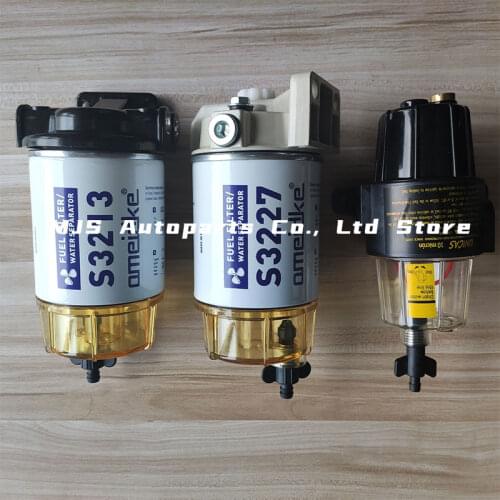 UF-10K S3213 S3227 Fuel Filter Water Separator Assembly for Mercury Suzuk Outboard Engine with Clear Bowl Base Filter Element