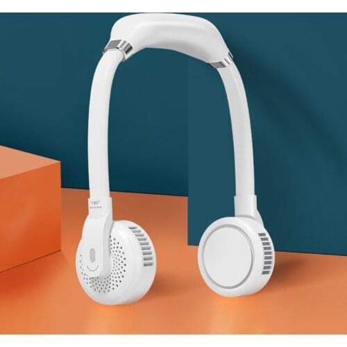 New Mini Hanging Neck Fan Mute Outdoor Small Fan, Higher Energy USB Type-c Portable Hands Free Fan