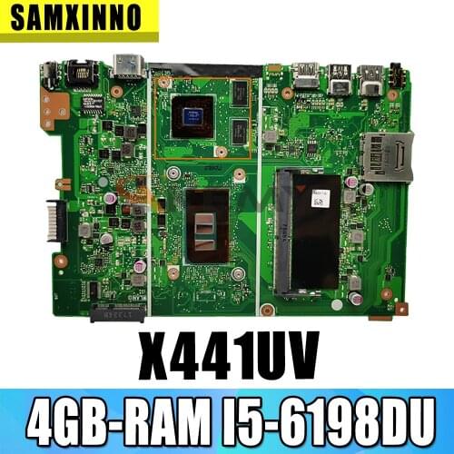 X441UV original mainboard for ASUS X441UV with 4GB-RAM I5-6198DU GT920M Laptop motherboard
