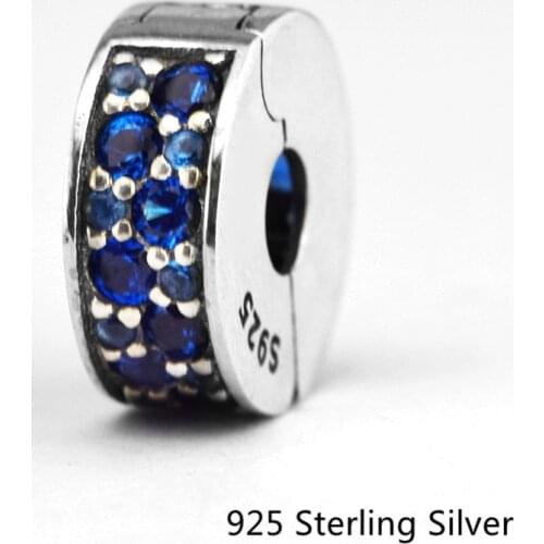 925 Sterling Silver Jewelry Mosaic Shining Elegance Clip Multi-Colored Crystals Fit DIY Making Jewelry Silver Bracelet for Women