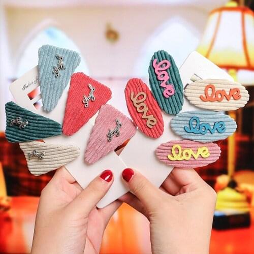 New Cute Love Hair Clips For Girls Kids Angel Hairpin Knitting Barrettes Women Letter Hair Ornaments Accessories Headdress