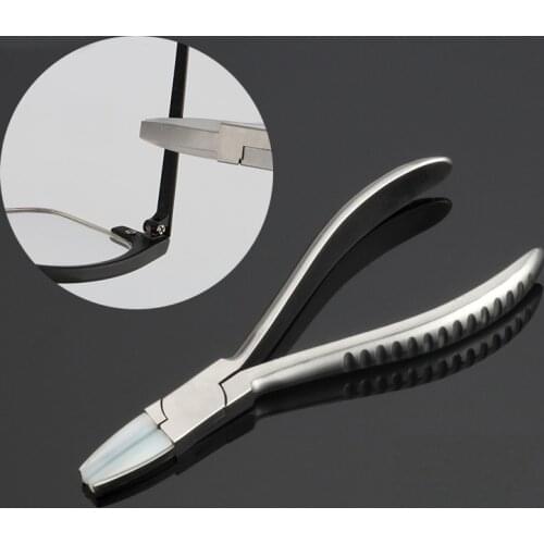 1Pc Glasses Optical Repair Pliers Stainless Steel Prevent Injury Square Head Jaw
