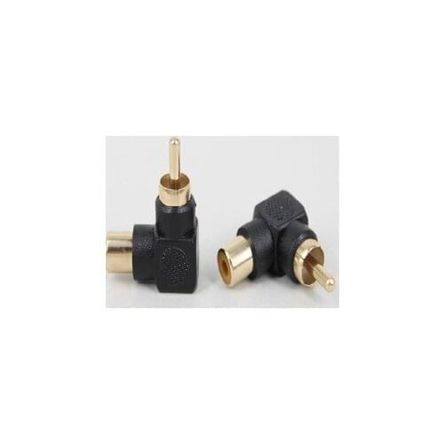 10PCS RCA Male to Female Adapter 90 Degree RCA Connector Converter Audio AV RCA Plug Extender