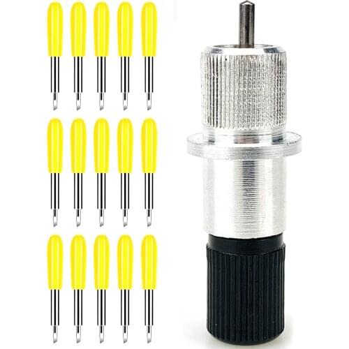 15pc 30 Degree High Quality Plotter Blades Vinyl Cutter Knife for Roland Cutting Plotter Engraving Machine + 1pc Blade Holder