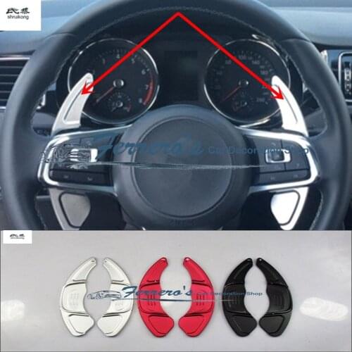 2pcs/lot For Volkswagen VW golf 7 golf7 GTI Scirocco 2015-2017 Aluminum alloy Steering Wheel Shift Paddle Shifter Extension