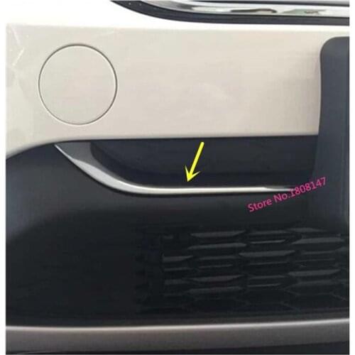 For Ford EDGE 2015 2016 2017 car styling body stick protection trim Front up racing Grid Grill Grille frame lamp hoods part 2pcs