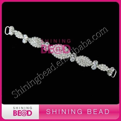 2017 hot sale sparkling clear rhinestone connector,free shipping,gem crystal rhinestone connector for garment,bikini,headband
