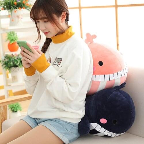 40/50CM Cute Down cotton whale plush toy super soft dolphin pillow Stuffed toys high quality Aquatic creatures birthday gift