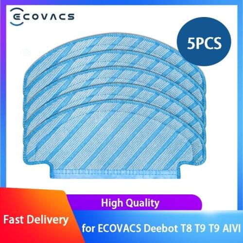 5 PCS Mopping Cloth for ECOVACS Deebot T8 T9 T9 AIVI Robot Vacuum Cleaner Series Parts Replacement