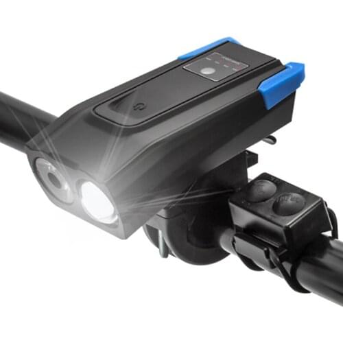 Accesorios Para Bicicletas Smart Induction Bicycle Front Light Usb Rechargeable Bike Led Headlight Lamp Horn Cycle Flashlight