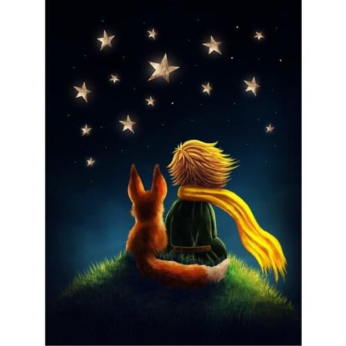 5D Diamond Painting Adult Kit French Fairytale Little Prince Rhinestone Embroidery Diamond Wall Art Mosaic Gift Home Decoration