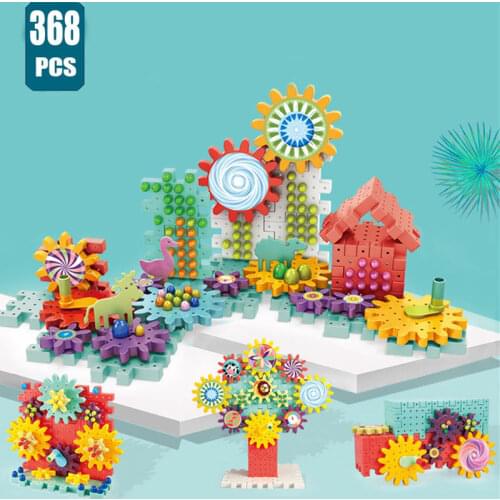 Children Rotating Gears Assemble Toy Construction Set For Boys Girls Montessori Early Educational Snowflake Blocks Toy