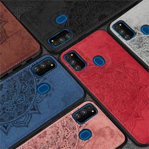 For Samsung Galaxy A21S M31 Case Cover M30S A21 A11 A41 A51 A71 Luxury TPU Bumper Frame Cloth Hard Phone Case For Samsung A21S