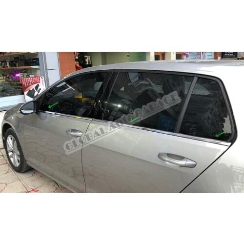 For Volkswagen Golf 7 2012-2020 Chrome Buttom Window Moulding Window Frame Framework Accessory Diffüser Spilitter Car-styling