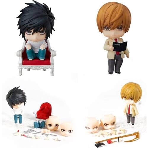 10cm Anime Death Note L Lawliet 2.0 1200 Action Figure And Light Yagami 2.0 1160 Action Figurine Collectible Model