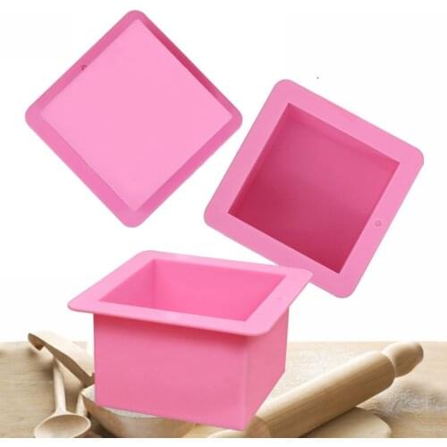 JX-LCLYL Large Cube Square Soap Candle Cake Jello Lotion Bar Silicone Mold Supplies 500ml 9*9*6.5CM
