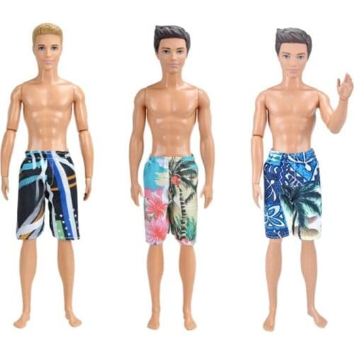 Ken Summer Swimming Pants Outfit Sets for Barbie 11Inches BJD FR 30cm Boy Friend SD Doll Clothes Dollhouse Roll Play Accessories