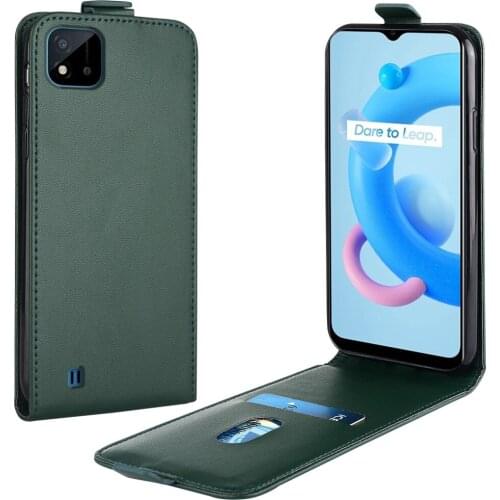 Flip Up and Down Leather Case for Realme C11 2021 Case RMX2027 RMX2020 Vertical Cover for Realme C11 c11 2021 Case Phone Bag