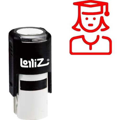 LolliZ Student Female Self-Inking Rubber Stamp - Modern Symbol Series