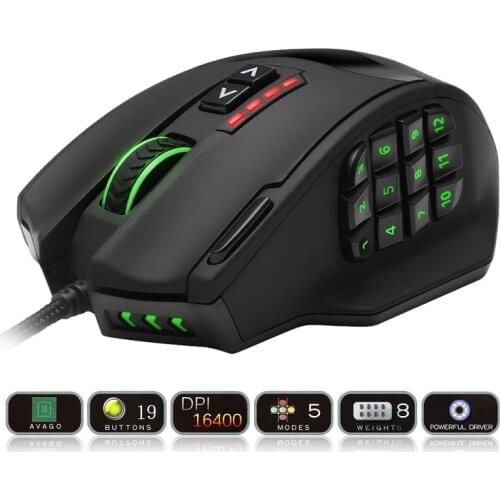 17-key wired gaming mouse Gaming LOL Jedi survival eat chicken macro programming RGB backlight aggravating 16400dpi