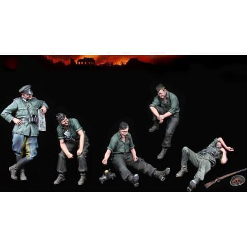 1/35 Resin Figure Building Kit Panzer Crew