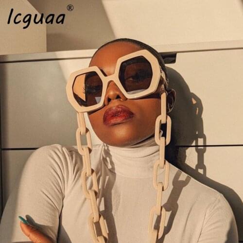 Irregular square Sunglasses Ladies oversized 2020 Luxury brand fashion sunglasses women ladies pattern sunglasses De Sol