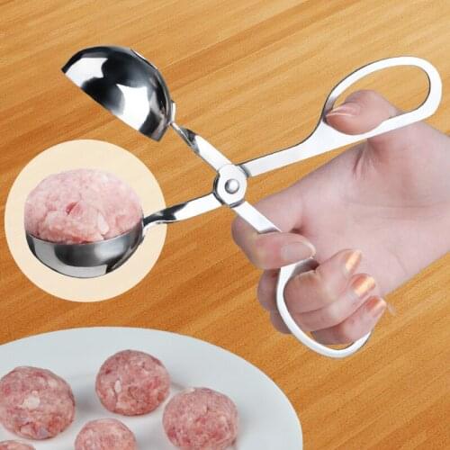 News Convenient Kitchen Meatball Maker Stainless Steel Meatball Clip Fish Ball Rice Ball Making Mold Tool Kitchen Accessories