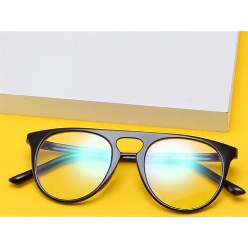 Fashion Glasses Women & Men Retro Optical Eyewear Personality Single Beam Eyeglasses Unisex Oversize Frame Anti-UV Spectacles