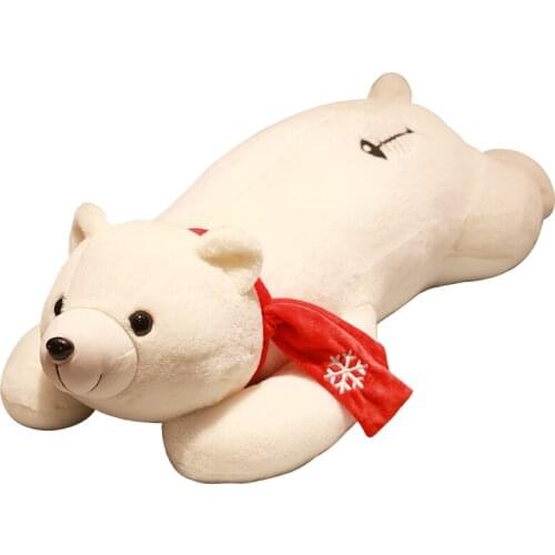 Jumbo fat bear plush doll hot soft animal polar bear toy hugging sleeping pillow for children gift decoration 63inch 160cm