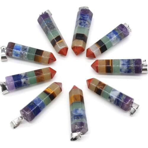 Natural Semi-precious Stones Necklace Pendants Reiki Heal Amethysts Pendant for Jewelry Making Necklace Earring Accessories