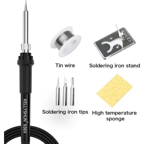 Kellyshun 936X 50W Adjustable Temperature Soldering Iron Internal Heating Type Household Electronic Welding Repair Tool