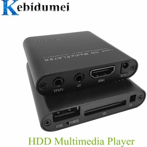 HDD Multimedia Player Full HD 1080P USB External Media Player With HDMI-compatible SD Media TV Box Support MKV H.264 RMVB WMV