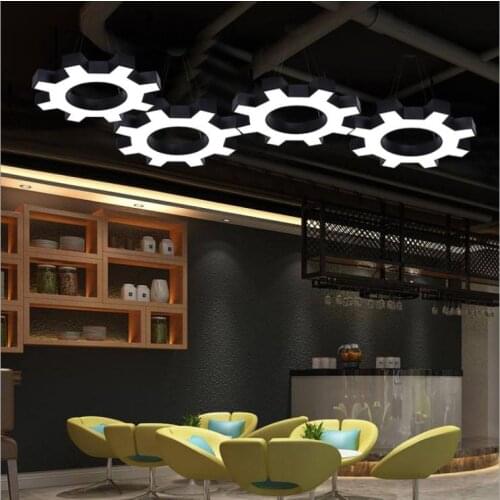 Industrial office Pendant Light Lighting Led Gear Art Hanglamp For Cafe Gym Restaurant Decoration Lights Fixture