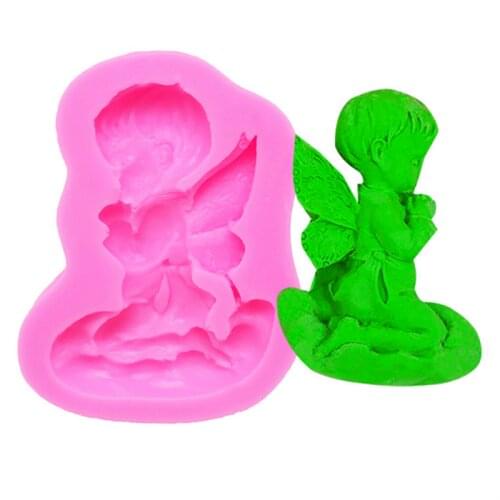 Silicone Molds 3D Angel Baby Form Natural Soap Handmade Soap Maker Fondant Decoration Kitchen Pastry Cake Decorating Tools