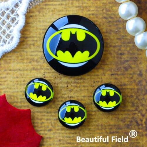 12mm 25mm 14mm 16mm 18mm 20mm Photo Glass Cabochons Round Cameo Set Handmade Settings Stone Bat GRV728