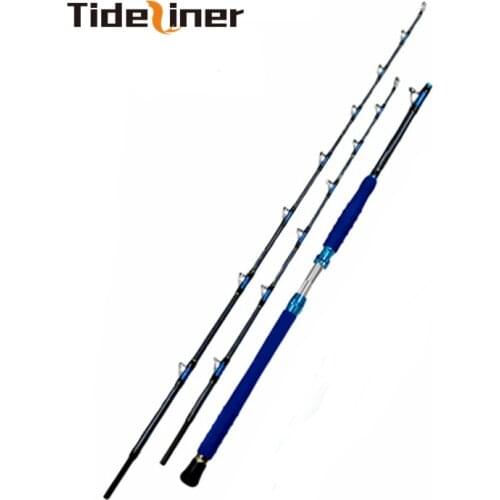 Tideliner jigging Boat trolling spinning fishing rod Monster 1.8m-2.1m 2.1m-2.3m 2 tips Fishing pole 46T carbon rod