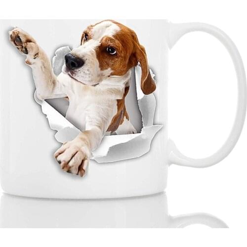 Funny Beagle Dog Mug Ceramic 11oz Funny Coffee Mug|Perfect Dog Lover Gift | Cute Novelty Coffee Mug Present Great Birthday or C