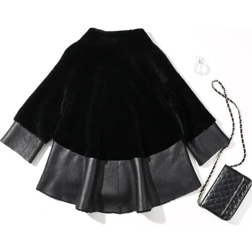 Fur Winter Coat Real Women Two Side Wear Sheep Shearing Jacket Korean Wool Overcoat Abrigos Mujer Invierno 2020 YY752